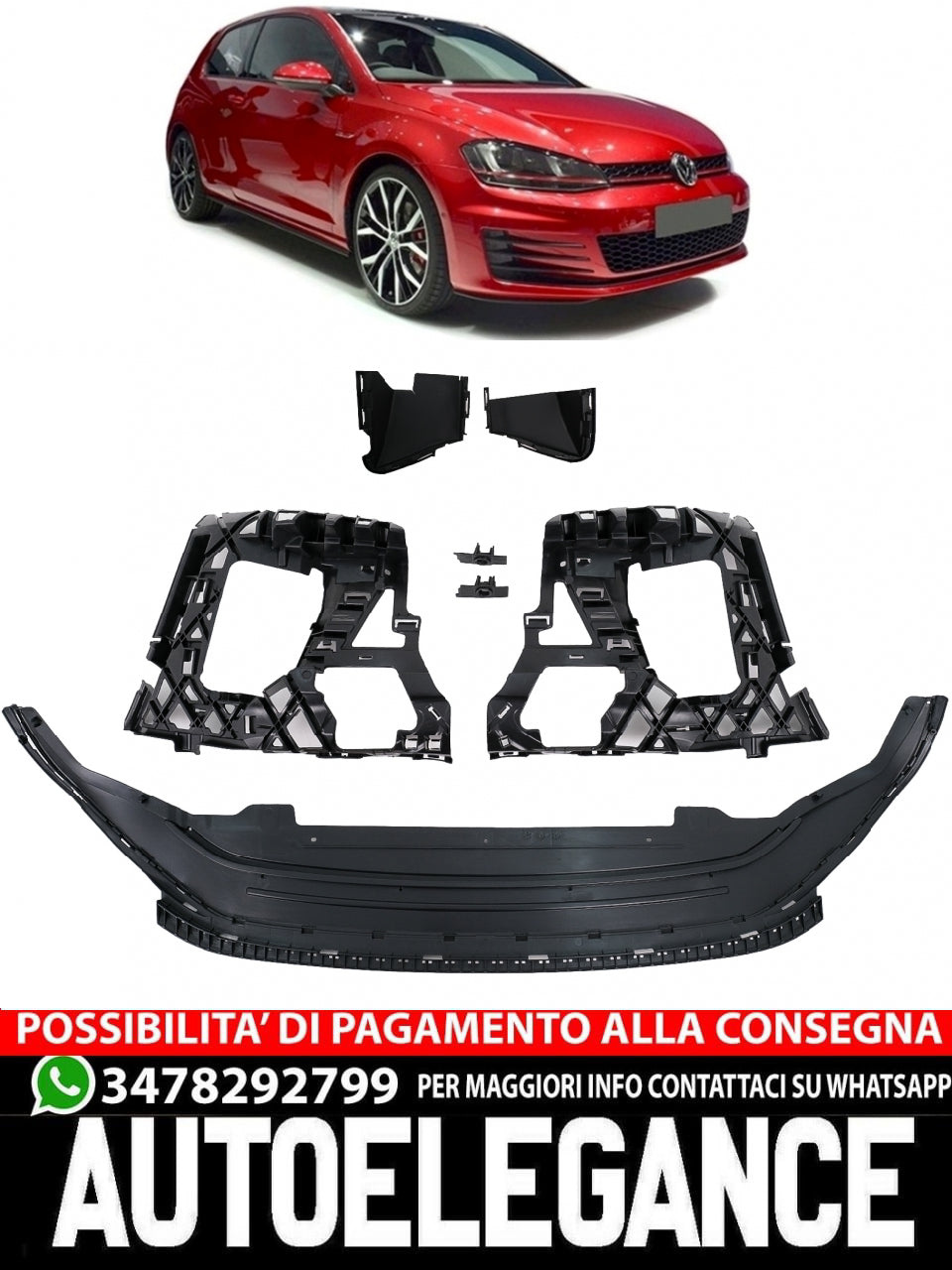 ✨Paraurti anteriore adatto per VW Golf VII 7 5G (2013-2017) GTI Look✨