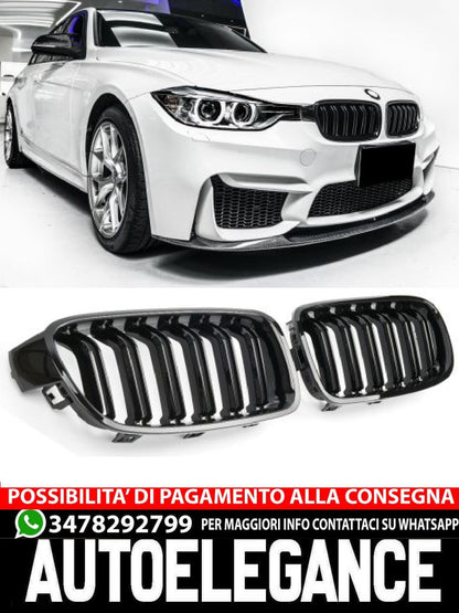 ✨GLOSS BLACK DOUBLE BRACKET GRILLE SUITABLE FOR BMW 3 SERIES F30 F31 SPORT✨