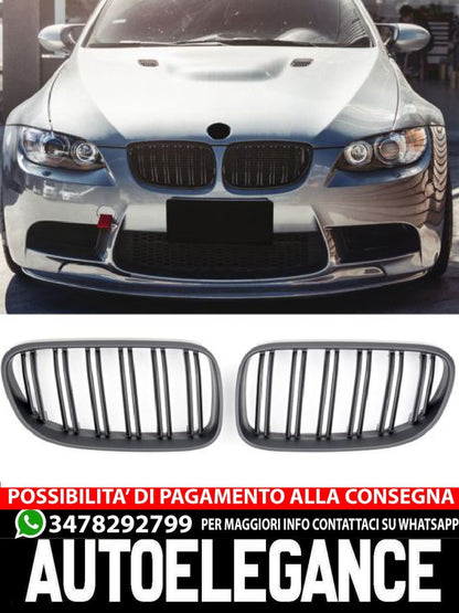 🤩GRIGLIA SPORT GRILL DOPPIO PONTE NERO OPACO ADATTO PER BMW  E92 E93 10-13🤩