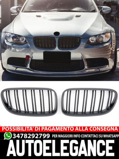 🤩GRIGLIA SPORT GRILL DOPPIO PONTE NERO LUCIDO ADATTO PER BMW E92 E93 10-13🤩