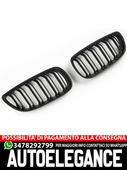 ⭐GRIGLIA DOPPIA PONTE NERO OPACO ADATTO PER BMW E92 E93 06-10⭐