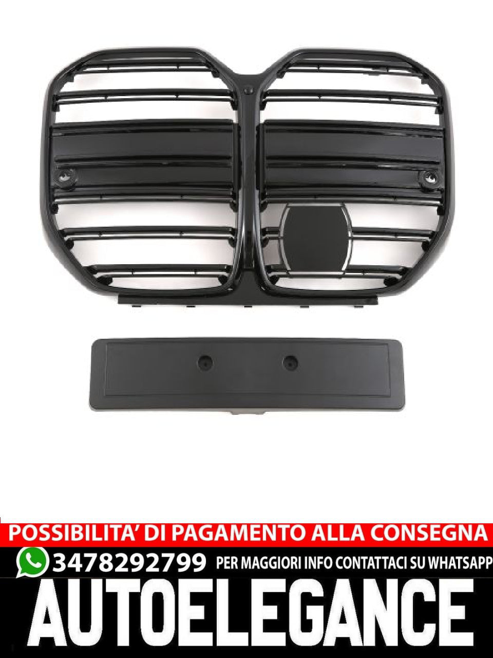 ⭐CS SPORT GRILLE MATT BLACK SUITABLE FOR BMW 4 G26 GRAN COUPE⭐