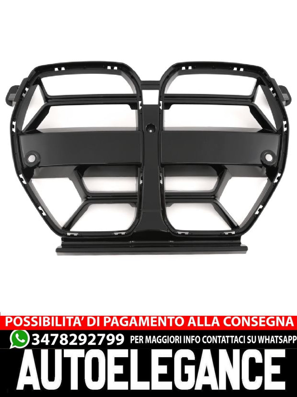 ✨GRIGLIA SPORTIVA ADATTO PER BMW 3 M3 G80 G81 SERIE 4 M4 G82 G83 NERO LUCIDO✨