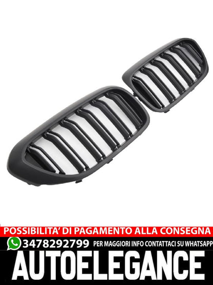 ✨GRIGLIA RADIATORE DOPPIO PONTE NERO OPACO PER BMW SERIE 5 G30 G31 ✨