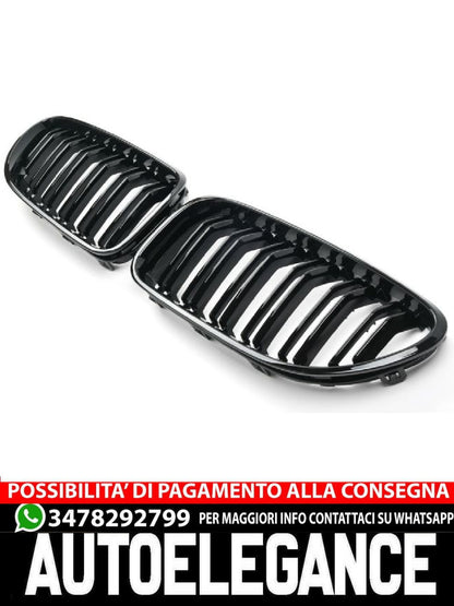 ✨GRIGLIA SPORT GRIGLIA DOPPIA BARRA NERO LUCIDO PER BMW SERIE 6 F06 F12 F13✨