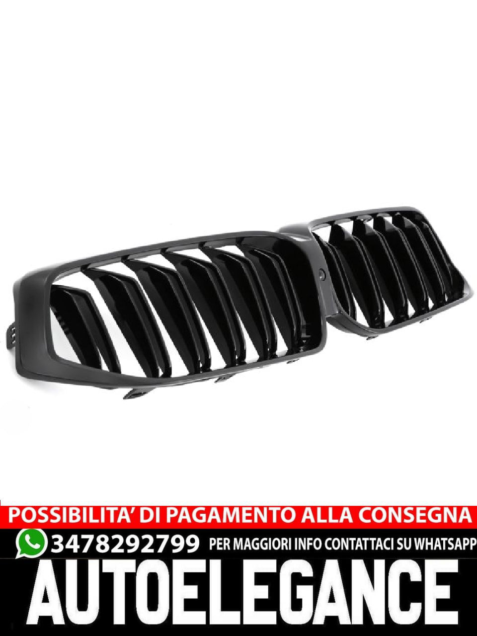 ✨GLOSS BLACK DOUBLE BRIDGE SPORT GRILLE FOR BMW 6 SERIES G32 LCI✨