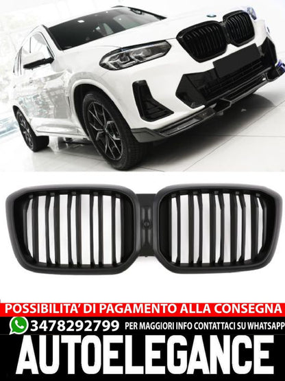 ✨GRIGLIA RADIATORE NERO OPACO ADATTO PER BMW X3 X4 G01 G02 LCI ✨