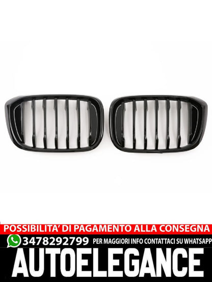 ✨GRIGLIA RADIATORE NERO LUCIDO ADATTO PER BMW X3 X4 G01 G02 LCI ✨