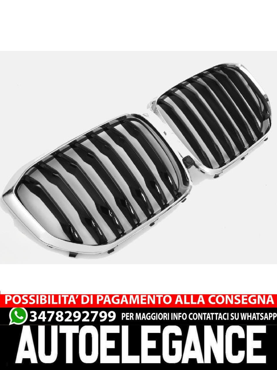 ✨GRIGLIA CROMATA NERA 2018-2023 ADATTO PER BMW X5 G05 2018-2023✨