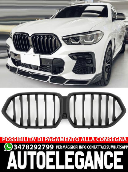 ✨MAT BLACK DOUBLE BRACKET GRILLE SUITABLE FOR BMW X6 G06 2023+✨
