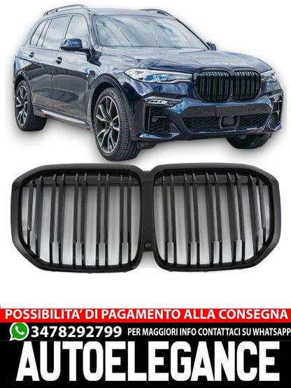 ✨GLOSSY BLACK DOUBLE BRACKET GRILLE SUITABLE FOR BMW X7 G07✨