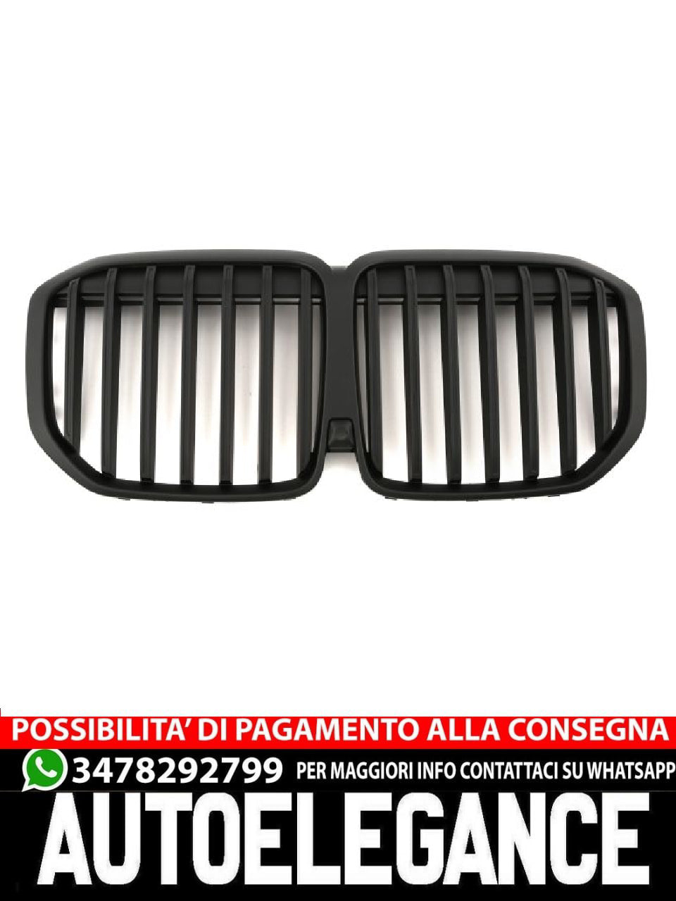 ✨GRIGLIA DOPPIA STAFFA NERA OPACO ADATTO PER BMW X7 G07 LCI ✨