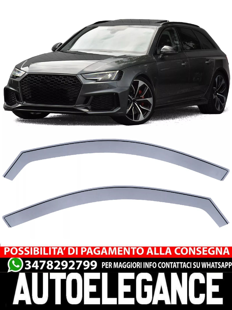 ⭐Windshield Rain Deflector suitable for Audi A4 8W B9 from 2015⭐