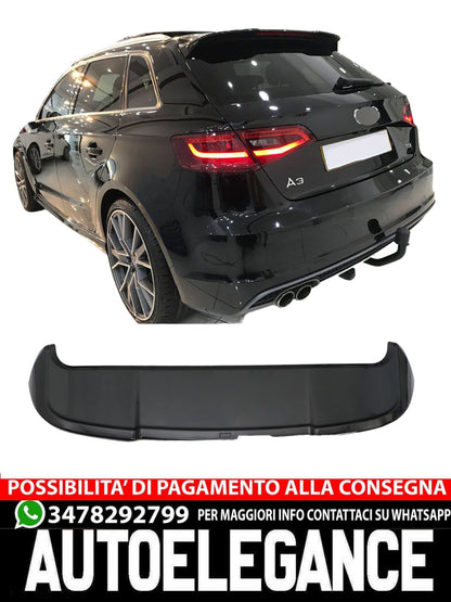 ⭐SPOILER POSTERIORE ADATTO PER AUDI A3 8V SPORTBACK 3 PORTE NERO LUCIDO⭐