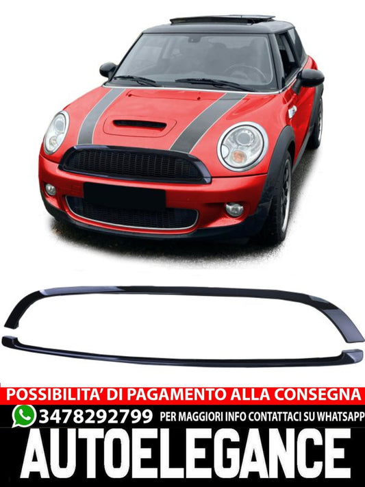 ⭐Glossy Black Grill Stripe Set For Mini One Cooper JCW R56 R57 R58 R59⭐