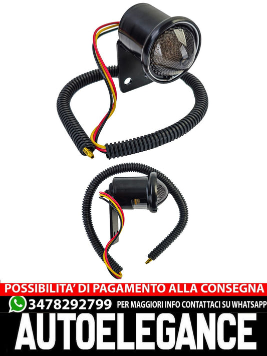 ⭐Universal Vintage Smoke Black Motorcycle LED Tail Light with E-Mark ⭐