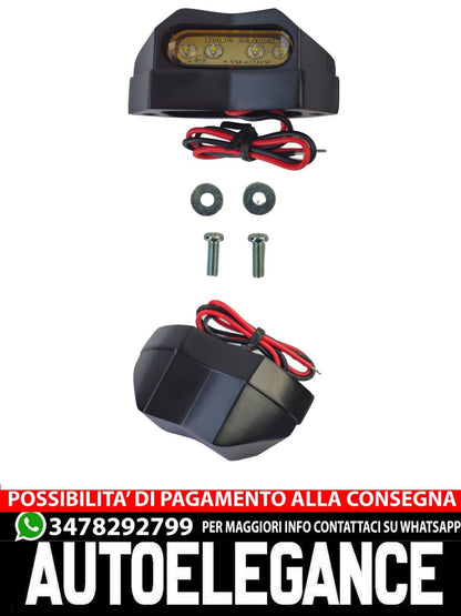 ⭐MINI GLOW Universal LED License Plate Light with E-mark⭐