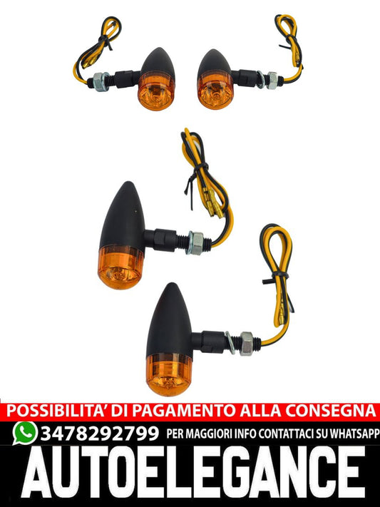 ⭐Universal TEAR DROP Halogen Turn Signal Light Set with Yellow Glass⭐