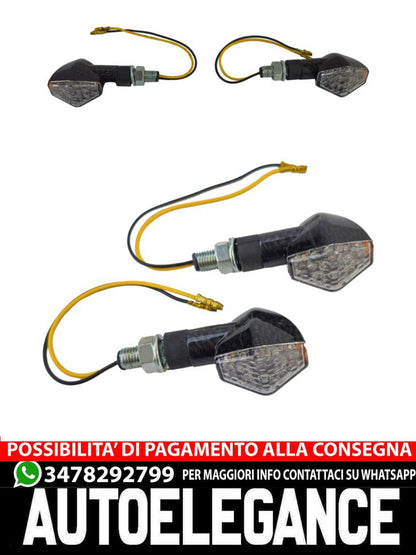 ⭐Set di indicatori di direzione a LED universali per moto DIAMOND in vetro