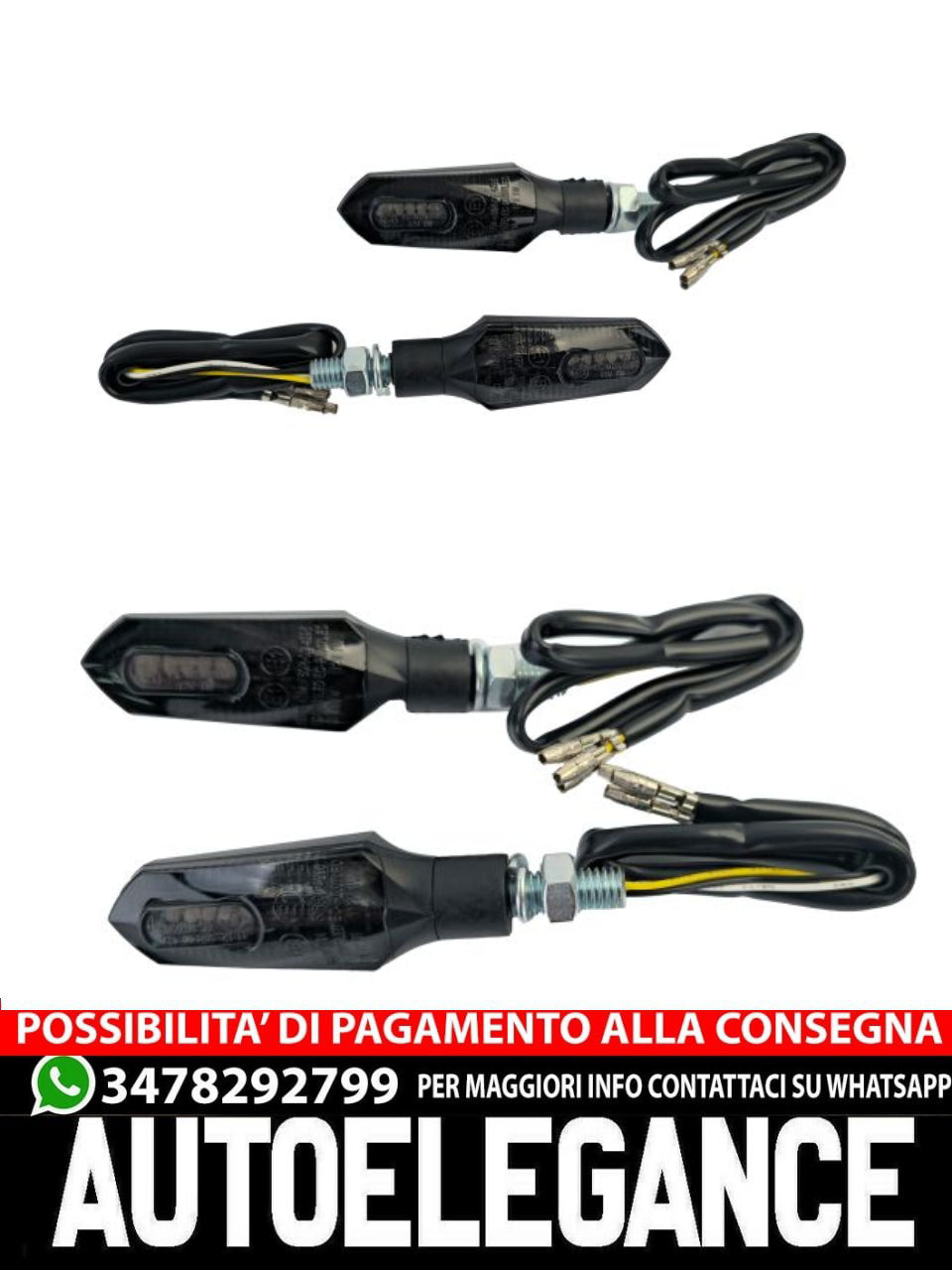 ⭐Set di luci di posizione universali per indicatori di direzione a LED per moto