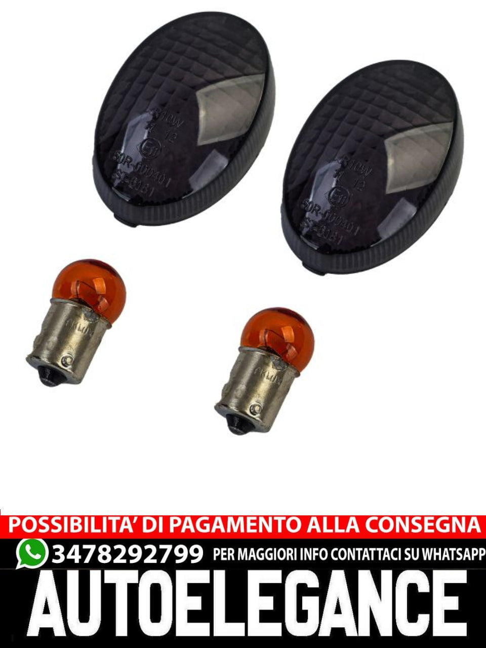 ⭐Lenti degli indicatori di direzione colorate incl. lampadina per Yamaha MT03