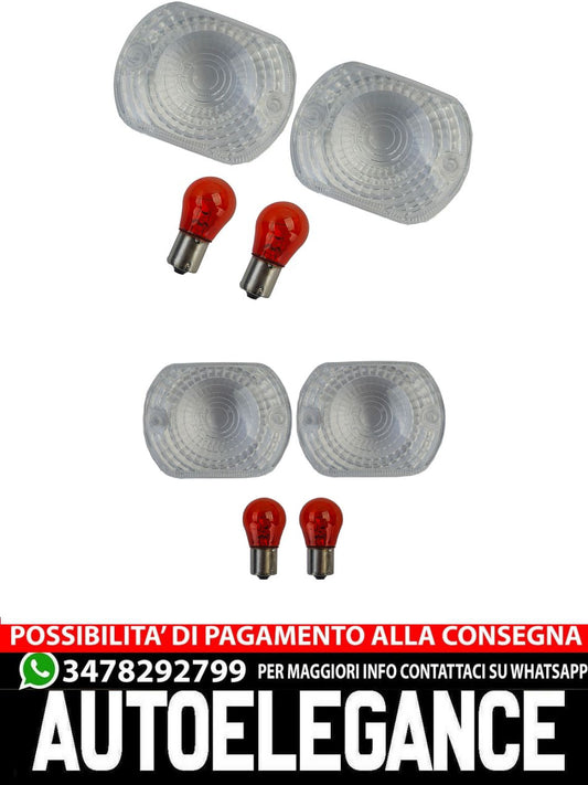 Lenti degli indicatori di direzione in vetro trasparente con lampadina per Kawasaki con marchio E