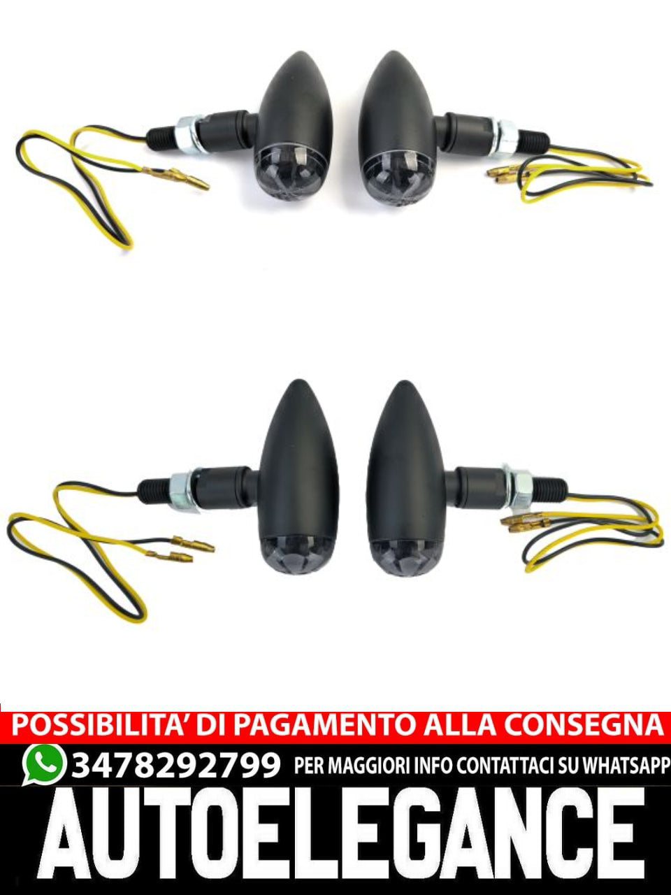 ⭐Set di indicatori di direzione a LED universali per moto Smoke Thunderbolt