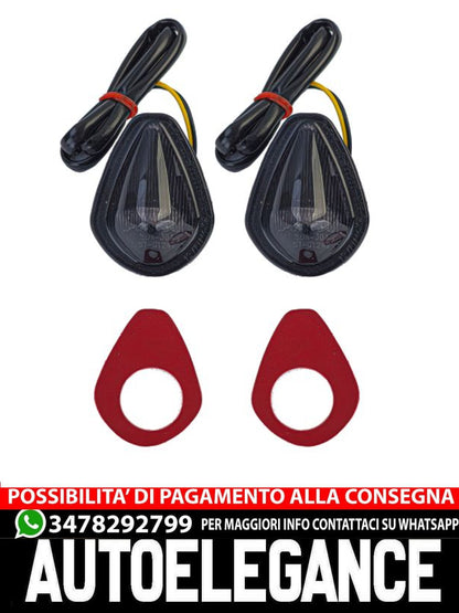 ⭐Indicatore di direzione corpo moto a LED fumo per Honda CBF125 125R 250R