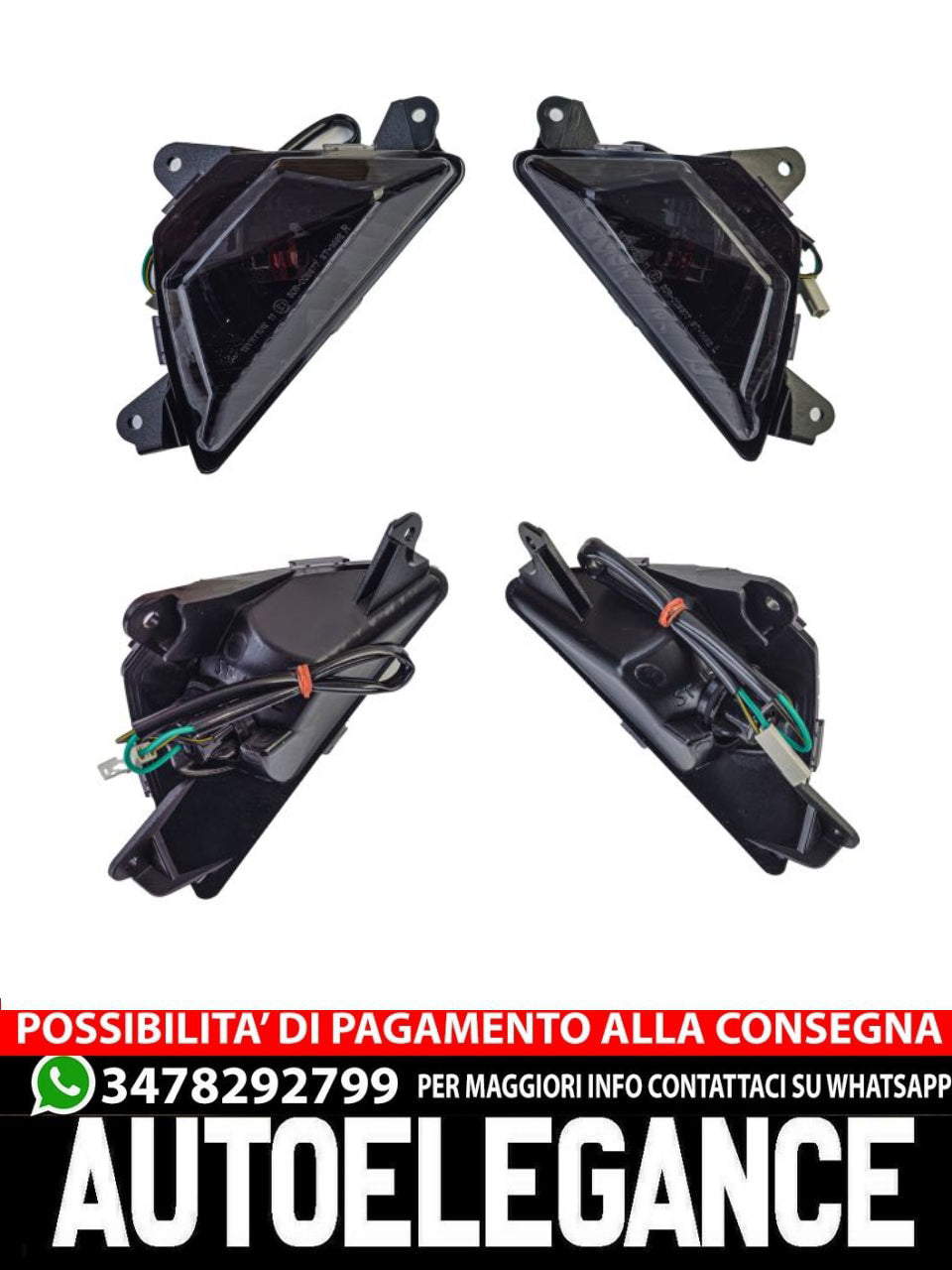 ⭐Smoke Motorcycle Fairing Turn Signal Light Set For Kawasaki Ninja ZX6