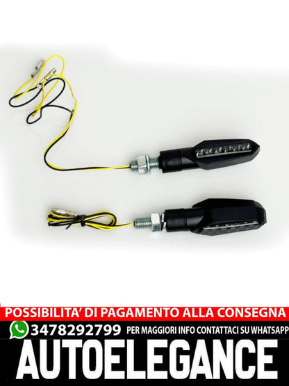 ⭐Set di indicatori di direzione a LED in vetro trasparente universale per moto