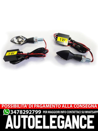 Set di indicatori di direzione a LED in vetro trasparente universale per moto PEN HEAD con E-Mark