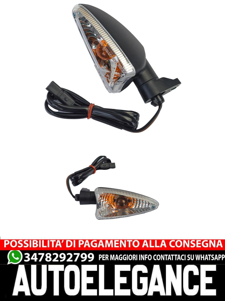 ⭐Indicatore di direzione universale per moto BLOW con E-Mark