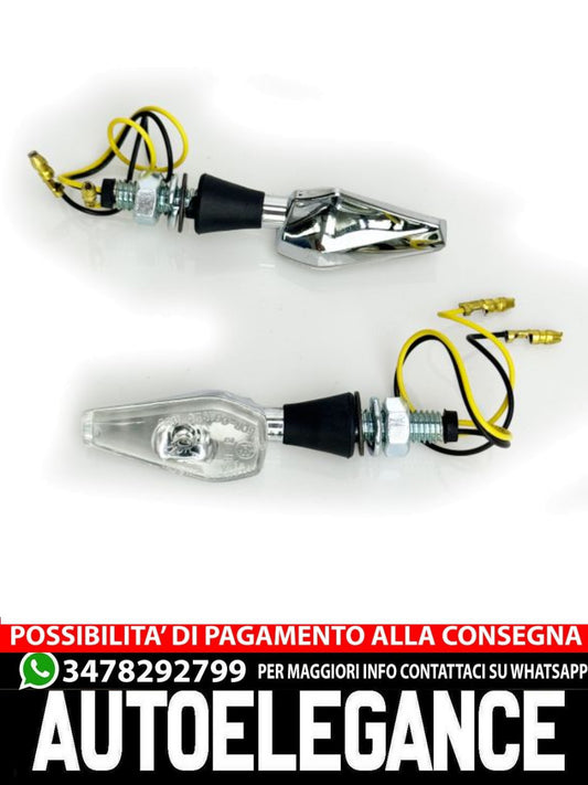 ⭐Set di indicatori di direzione a LED in vetro trasparente universale per moto