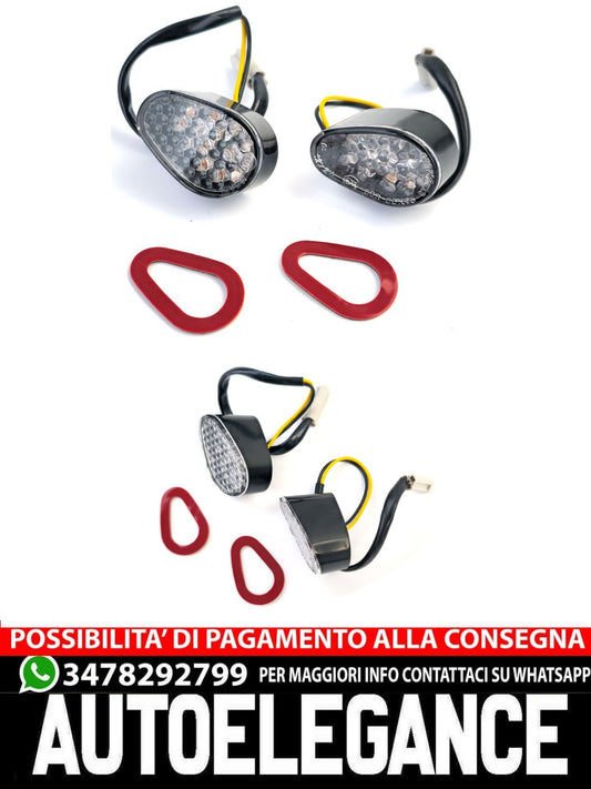 ⭐Indicatore di direzione in vetro trasparente a LED per moto per R1/R6 con E-Mar