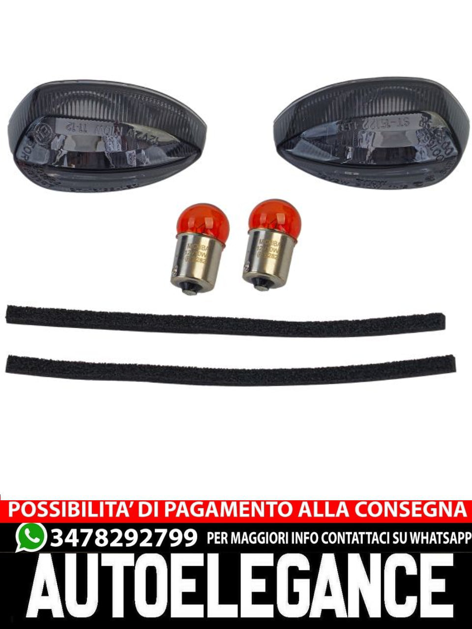 Inserto indicatori di direzione moto fumé colorato lampadina per Yamaha FZ8 / R1 / R6
