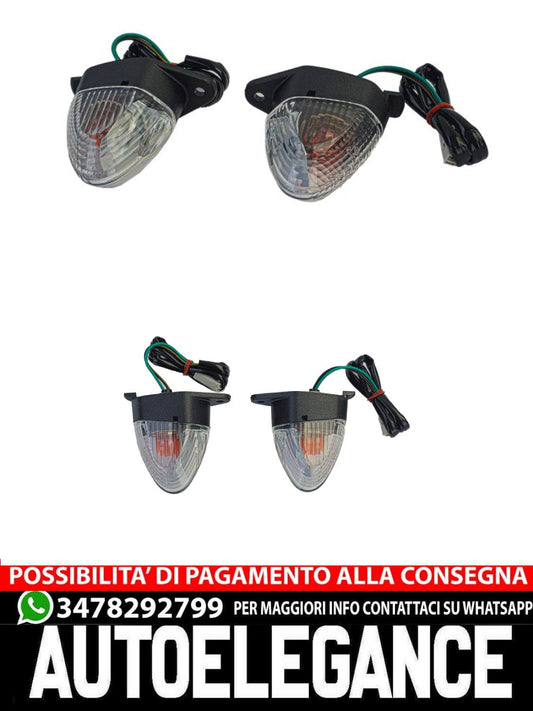 Motorcycle Fairing Turn Signals Clear Glass Rear for Kawasaki with E-Mark