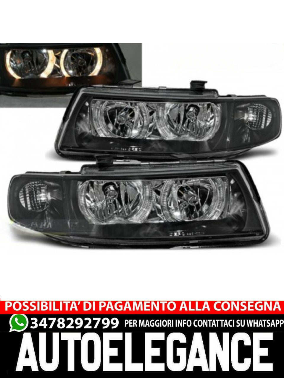 ✨FARI ANGEL EYES NERI adatti per SEAT LEON / TOLEDO 04.99-08.04✨