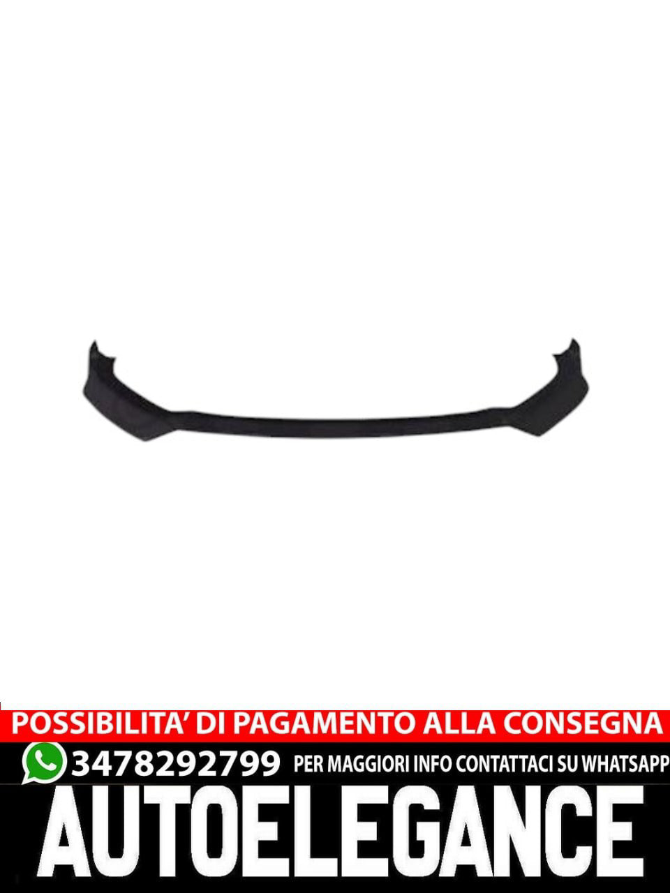 💥1033062 SPLITTER ANTERIORE ADATTO PER AUDI A3 2016-2020 NERO💥