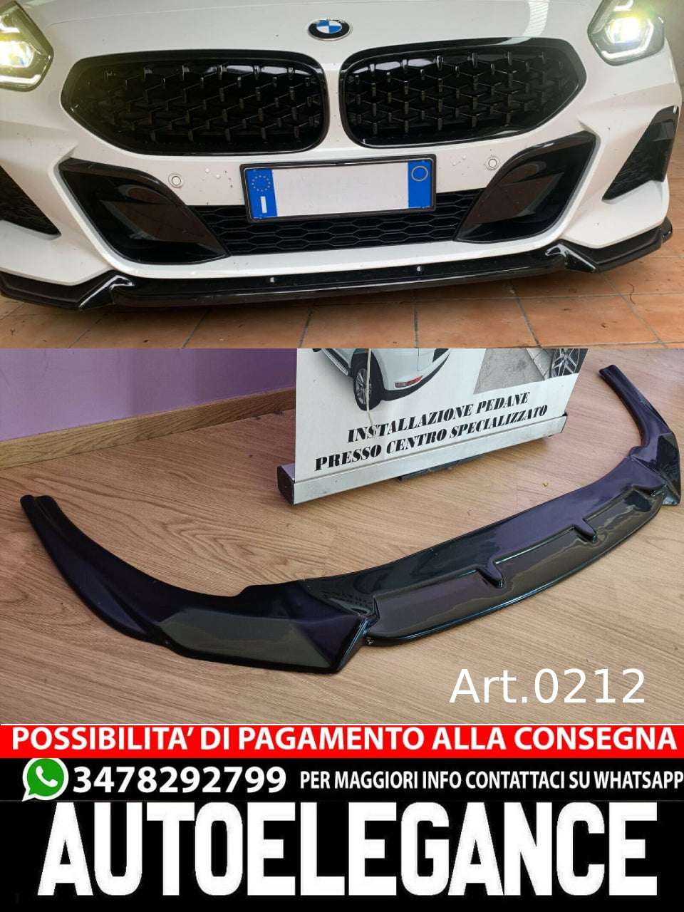 SPLITTER SUITABLE FOR BMW Z4 G29 2018+ M LOOK GLOSSY BLACK SPORTY DESIGN 