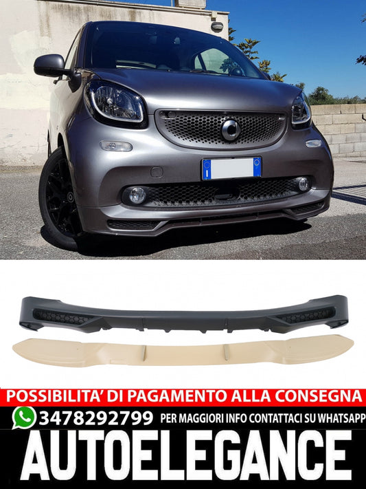 Estensione labbro SPLITTER paraurti anteriore per Smart ForTwo 453 (2014-2019)