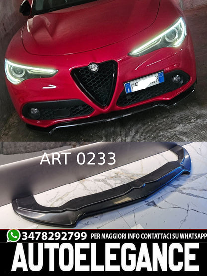 ✨SPLITTER ANTERIORE ADATTO PER ALFA ROMEO STELVIO NERO LUCIDO LOOK RS✨
