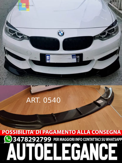 SPLITTER SUITABLE FOR BMW 4 SERIES F32 F33 F36 MSPORT LOOK GLOSSY BLACK SPORTY
