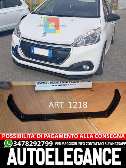 SPLITTER ADATTO PER PEUGEOT 208 NERO LUCIDO LOOK SPORTIVO