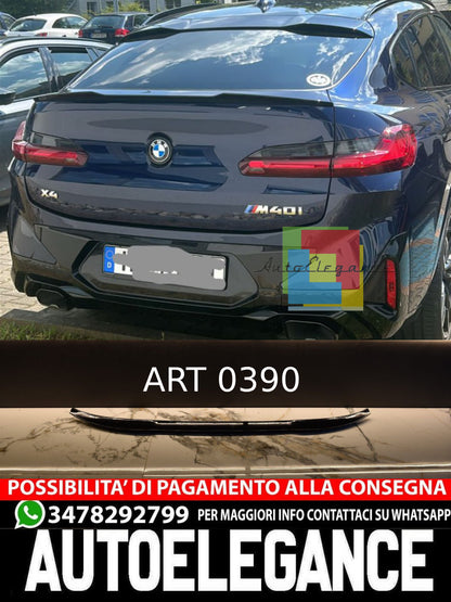 SPOILER BAGAGLIAIO ADATTO PER BMW X4 G02 2019+ LOOK M COMPETITION NERO LUCIDO