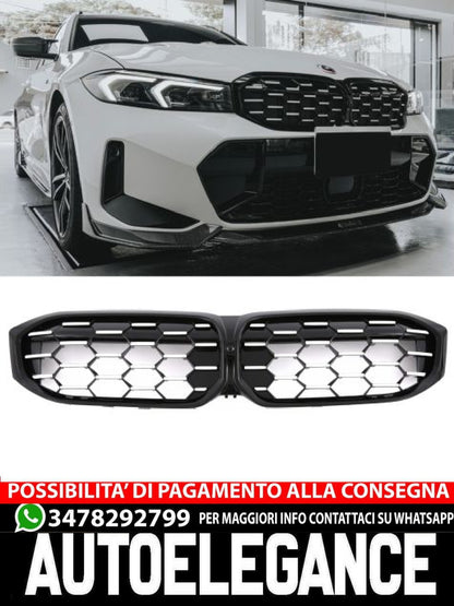 ✨BLACK CHROME DOUBLE BAR GRILLE SUITABLE FOR BMW 3 SERIES G20 G21 PRE-LCI✨