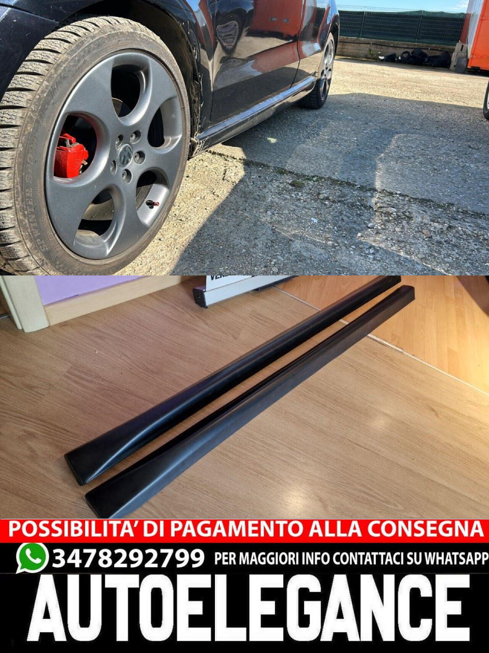 MINIGONNE IN ABS ADATTE PER VW POLO 6R SPECIFICHE 09-17 LOOK SPORTIVO