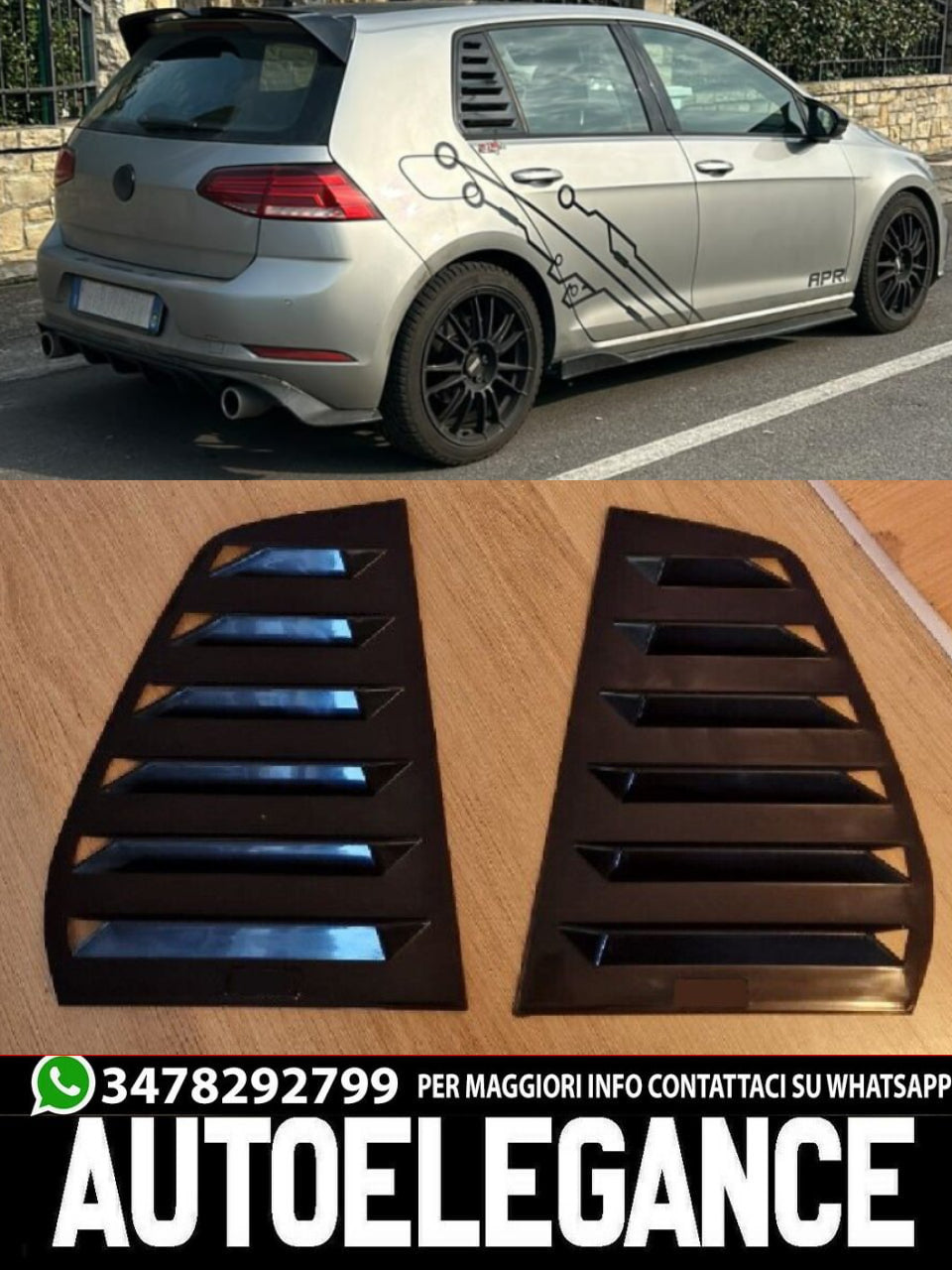 WINDOW FLAPS SUITABLE FOR VW GOLF 7 7.5 2012-2020 SPORT LOOK 1108