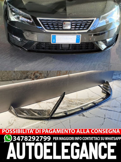 SOTTO PARAURTI ANTERIORE SEAT LEON 5F SPOILER FR ABS SPLITTER LAMA PROFILO ROSSO