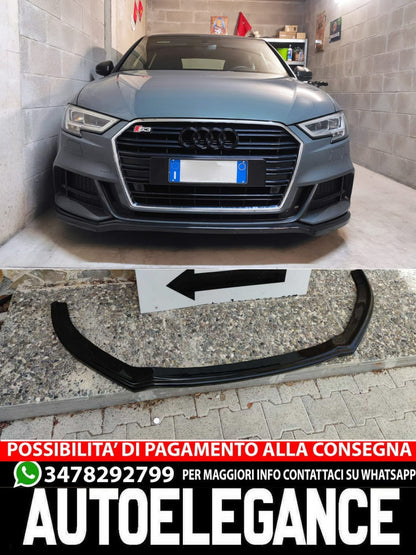 SOTTO PARAURTI ANTERIORE AUDI A3 8V 2016-2019 SPLITTER ABS PARAURTI SLINE