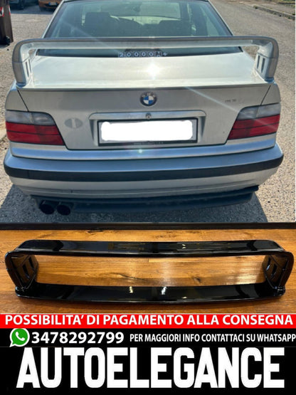 ✨SPOILER ADATTO PER BMW SERIE 3 E36 LOOK M3 GT DESIGN NERO LUCIDO✨